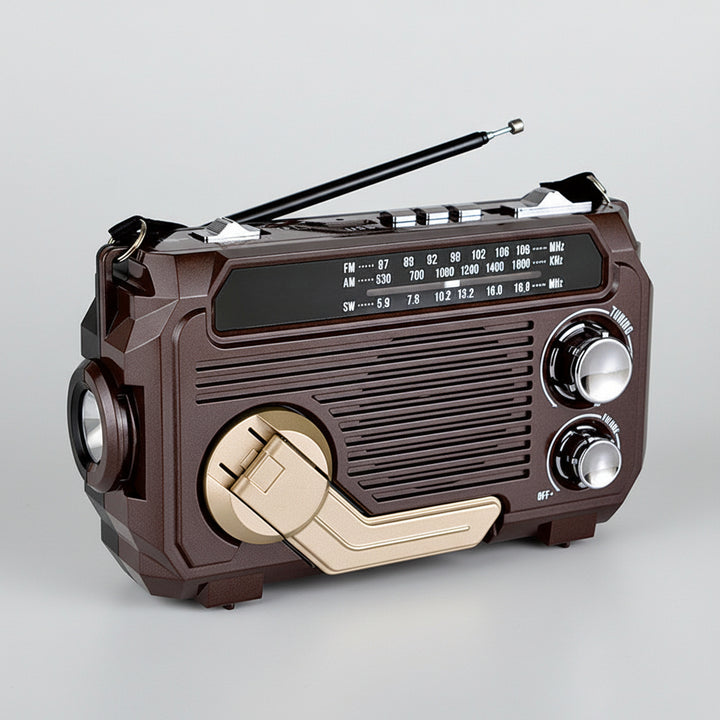 Solar Powered Emergency Radio Bluetooth Flashlight USB Charging