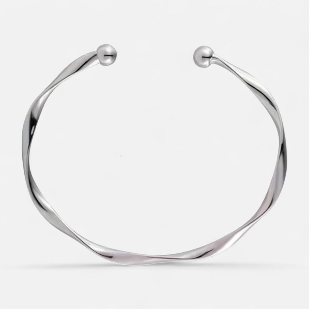Celzoir | Bracelet Classy Femme Jonc Torsadé Ajustable en Acier Inoxydable – Design Minimaliste et Élégance Contemporaine