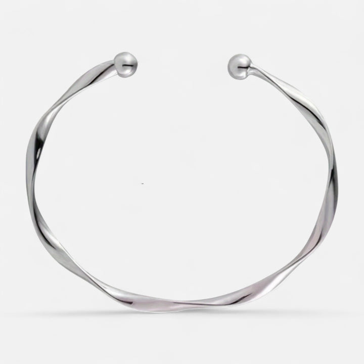 Celzoir | Bracelet Classy Femme Jonc Torsadé Ajustable en Acier Inoxydable – Design Minimaliste et Élégance Contemporaine