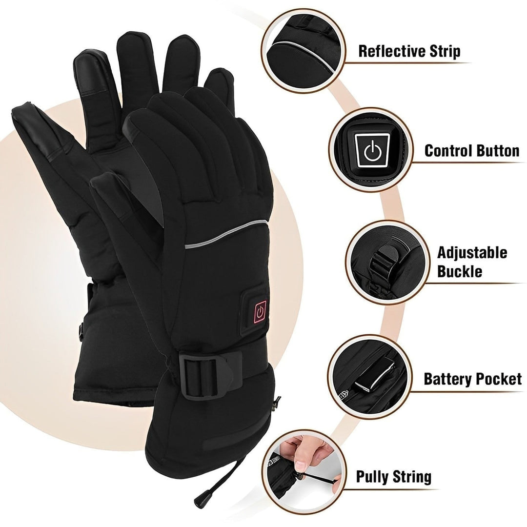 Electric Heated Gloves For Cold Hands With Touchscreen Fingertips And Waterproof Wrist Strap - Image 5