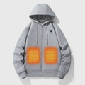 Electric Heated Zip-Up Hoodie With Built-In Heating Elements And 3 Heat Level Chest Control - Image 1