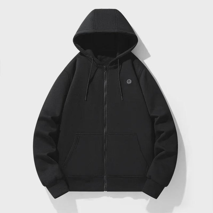 Electric Heated Zip-Up Hoodie With Built-In Heating Elements And 3 Heat Level Chest Control - Image 7