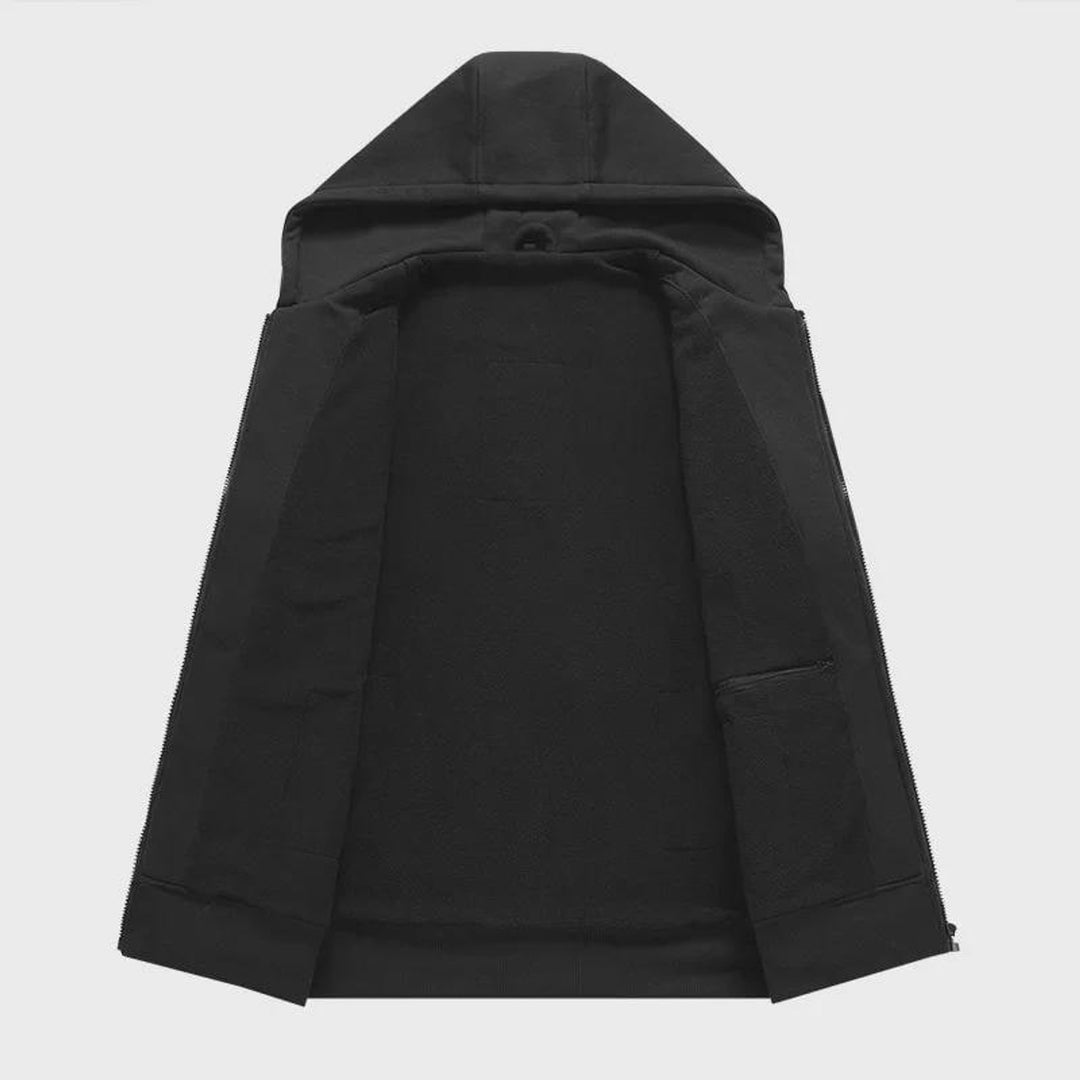 Electric Heated Zip-Up Hoodie With Built-In Heating Elements And 3 Heat Level Chest Control - Image 8