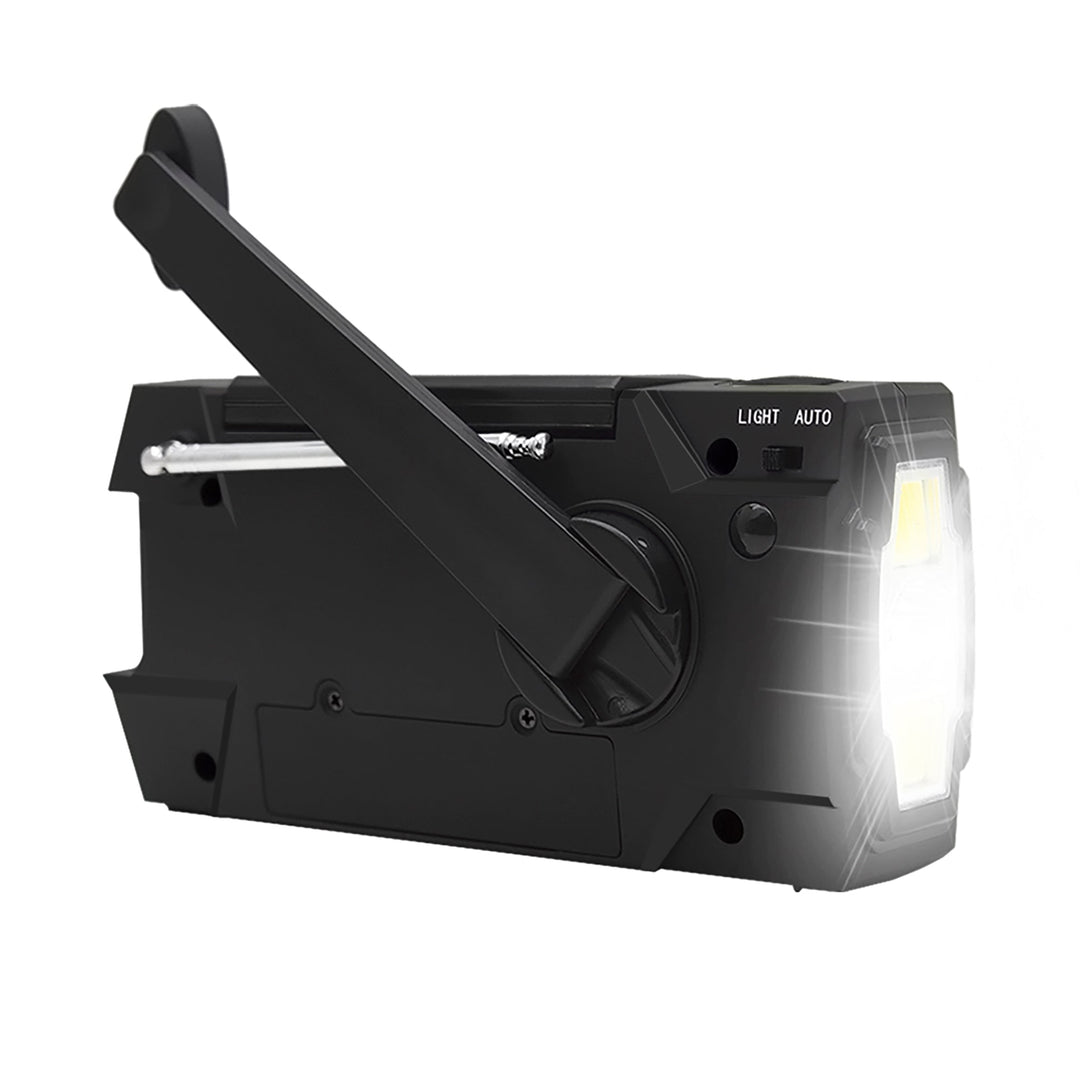 Emergency Radio Weather Portable Am Fm With Hand Crank Solar Panel Flashlight - Image 3