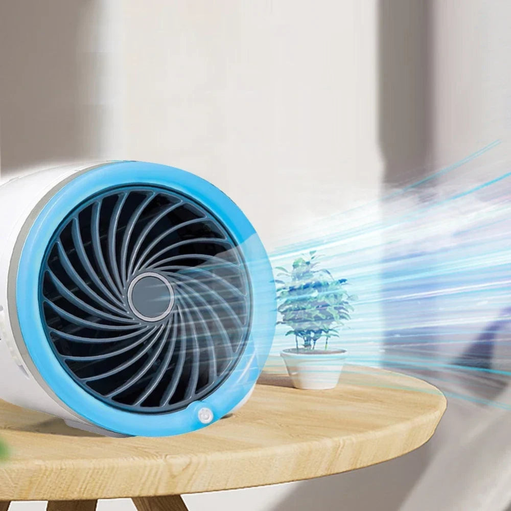 Evaporative Cooler LED Lights Portable Fan Mini - Image 3