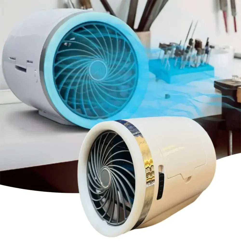 Evaporative Cooler LED Lights Portable Fan Mini - Image 6