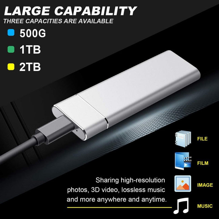 External Ssd Portable Solid State Drive USB 3.1 Type-C 100mb - Image 2