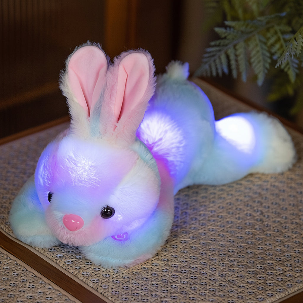 Lampada Notturna Coniglio Morbido Giocattolo LED Decorazione Cameretta Bambini