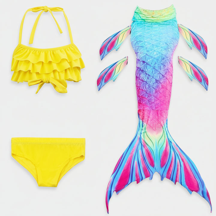 Mermaid Costume Kids Swimsuit Princess Bikini Set Tail