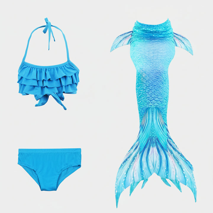 Mermaid Costume Kids Swimsuit Princess Bikini Set Tail
