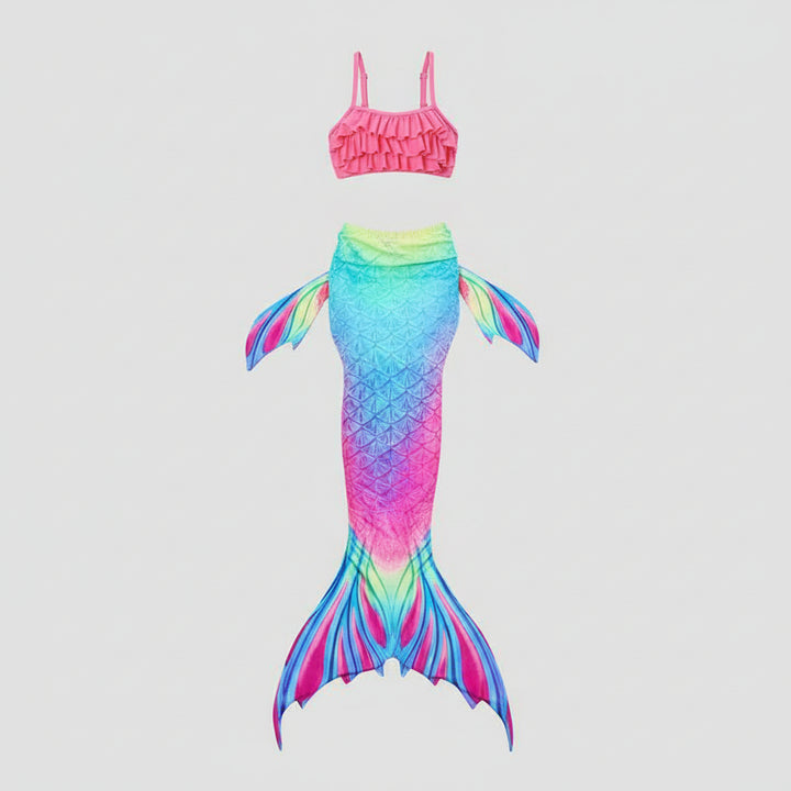 Mermaid Costume Kids Swimsuit Princess Bikini Set Tail