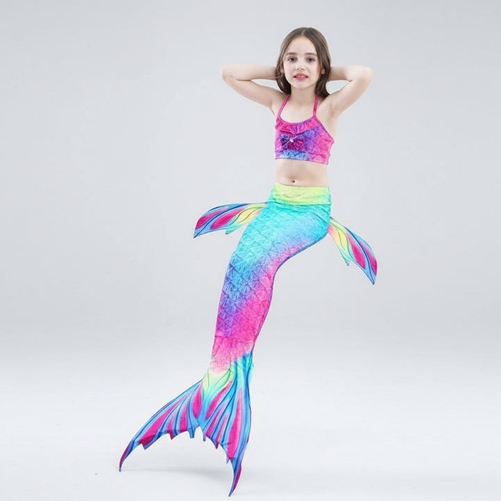 Mermaid Costume Kids Swimsuit Princess Bikini Set Tail