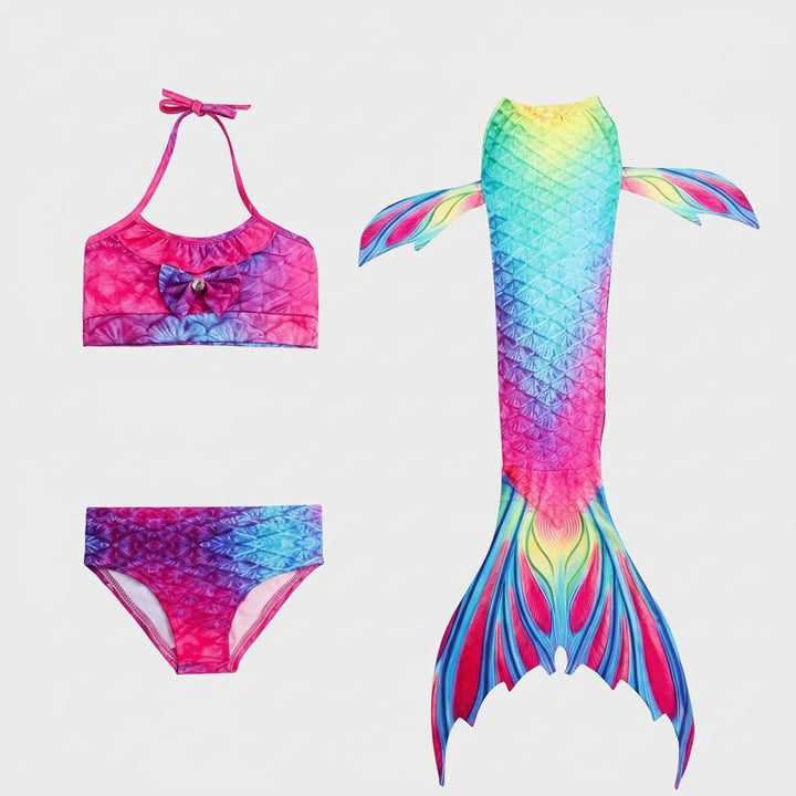 Mermaid Costume Kids Swimsuit Princess Bikini Set Tail