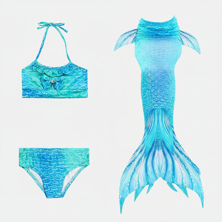 Mermaid Costume Kids Swimsuit Princess Bikini Set Tail
