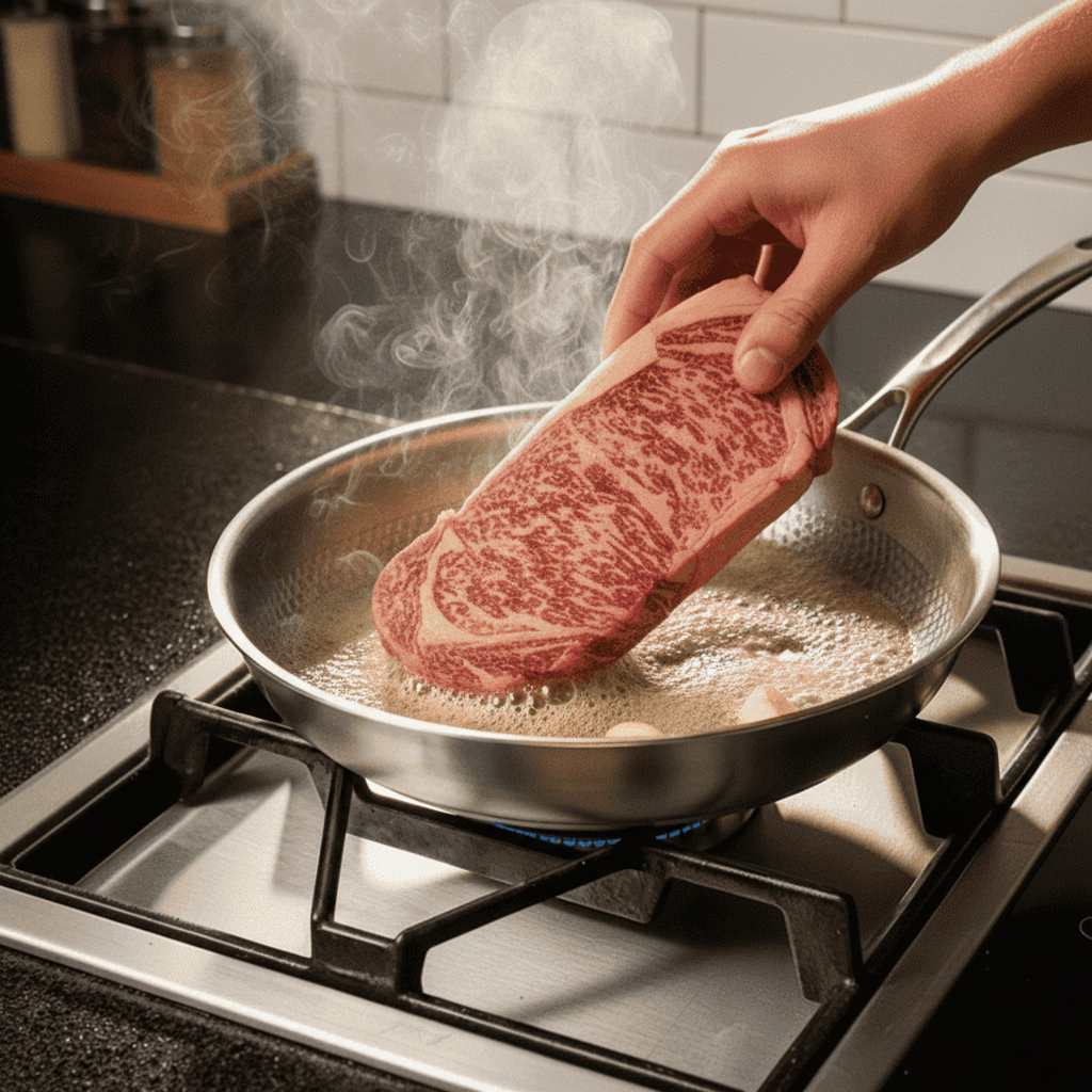 Frying Pan Stainless Steel Titanium Cooking Pan Induction Stove