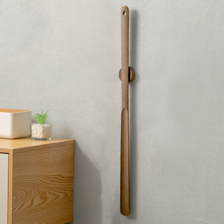Shoe Horn Long Handle Wooden Dressing Aid Easy Shoe Wearing