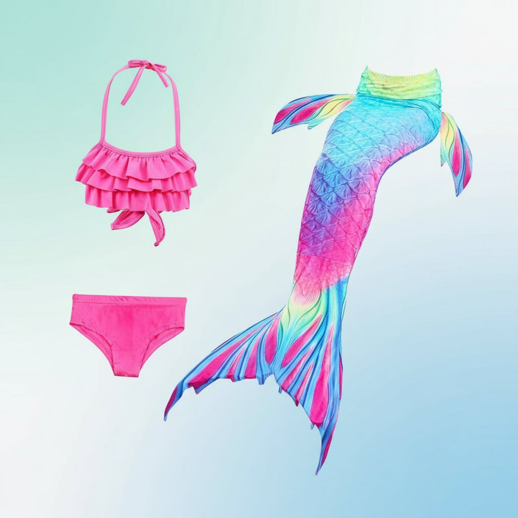 Girls Swimwear Mermaid Costume Fun Swim Set - Image 7