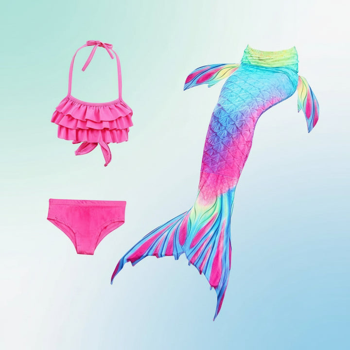 Girls Swimwear Mermaid Costume Fun Swim Set - Image 7