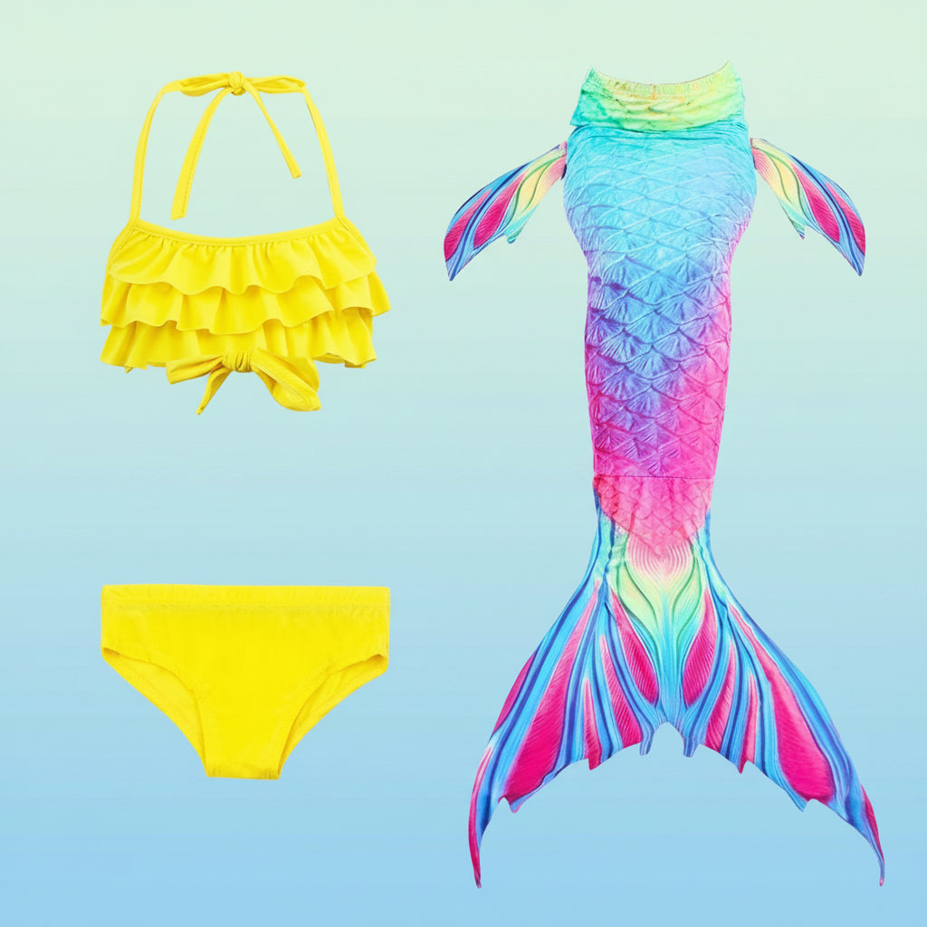 Girls Swimwear Mermaid Costume Fun Swim Set - Image 9
