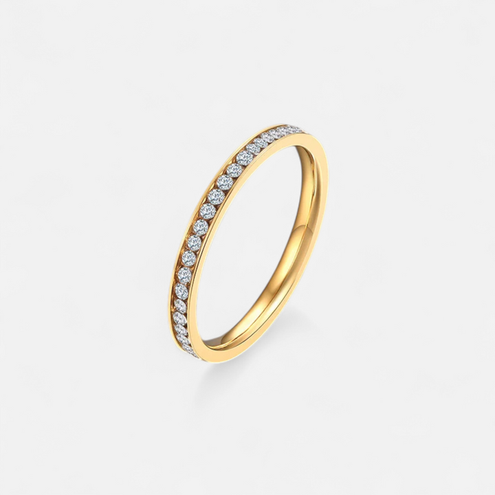 Celzoir | Bague Minimaliste Femme Brillance Dorée