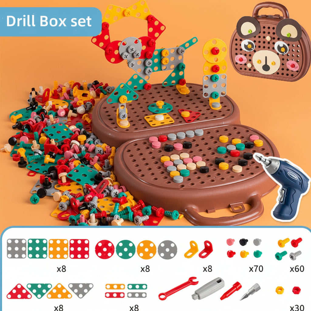 STEM Building Toy Kids Tool Set Electric Drill Kit