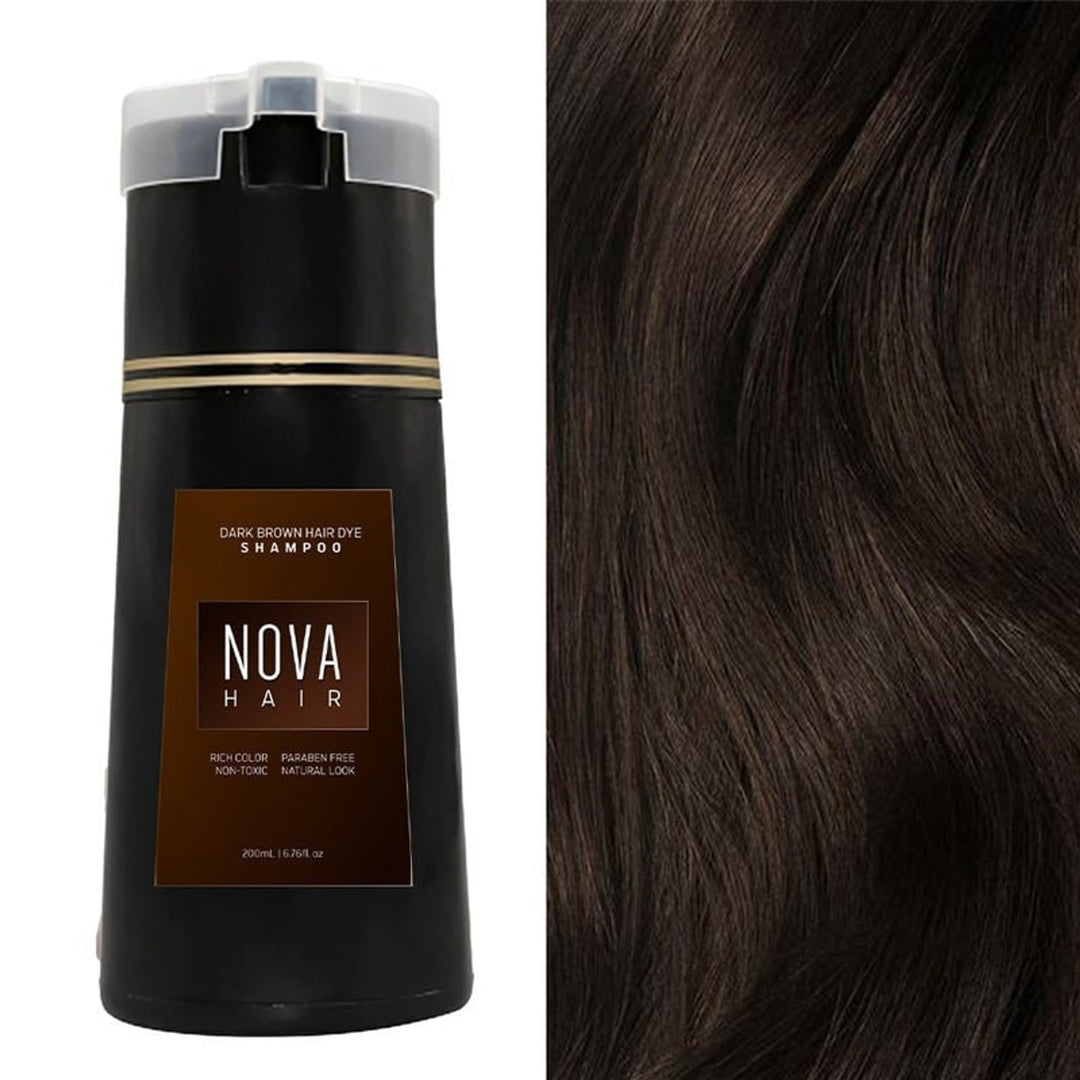 Hair Dye Shampoo Ammonia Free Permanent Coloring For Coverage Pump Bottle - Image 12