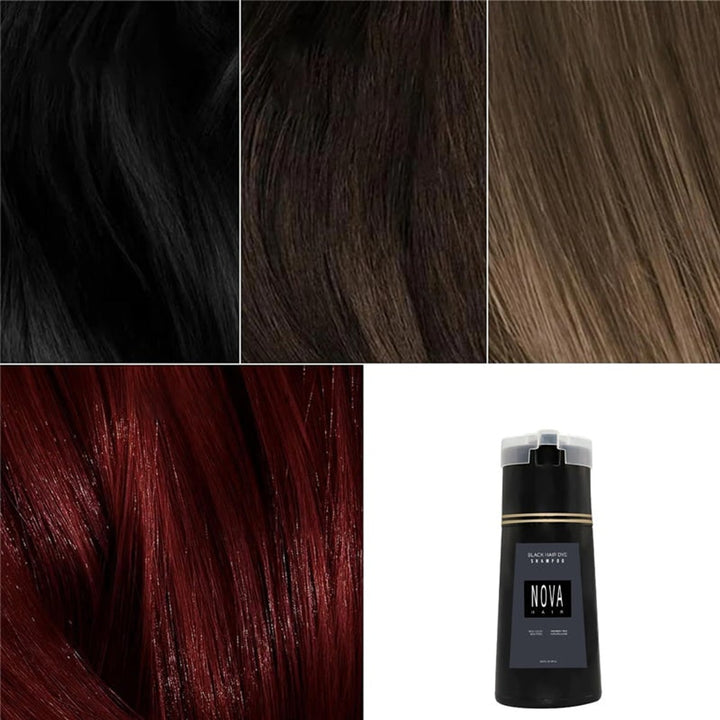 Hair Dye Shampoo Ammonia Free Permanent Coloring For Coverage Pump Bottle - Image 4
