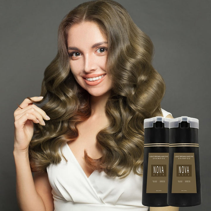 Hair Dye Shampoo Ammonia Free Permanent Coloring For Coverage Pump Bottle - Image 3