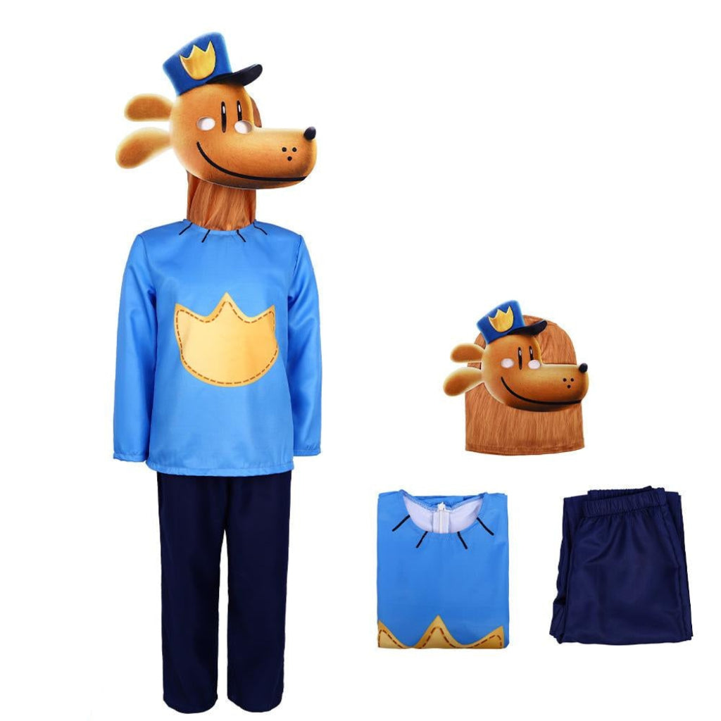 Halloween Costumes Dog Man Costume Childrens Superhero Outfit - Image 3