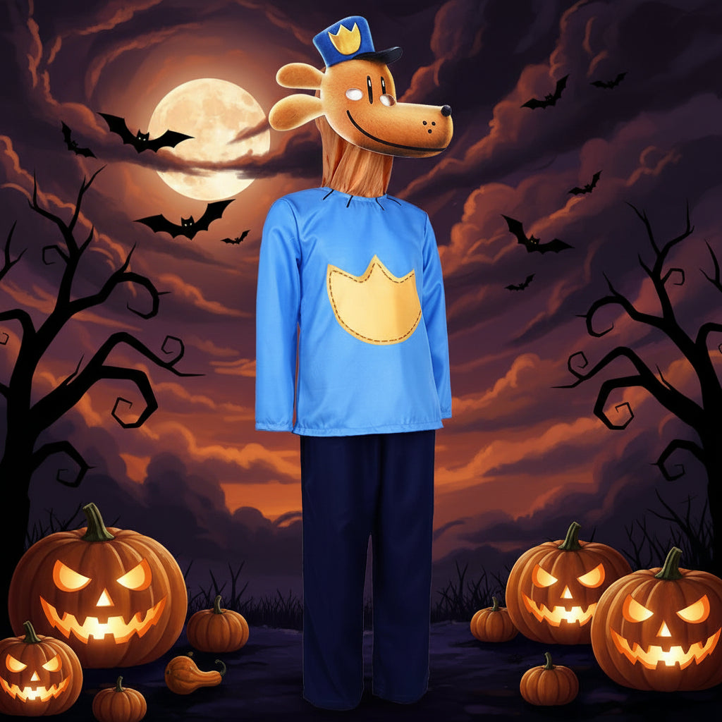Halloween Costumes Dog Man Costume Childrens Superhero Outfit - Image 6