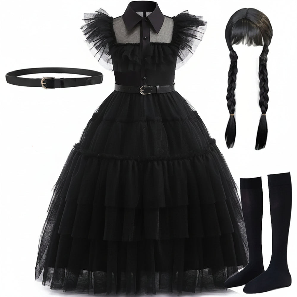 Halloween Costumes Goth Theme Princess Dress Set - Image 1