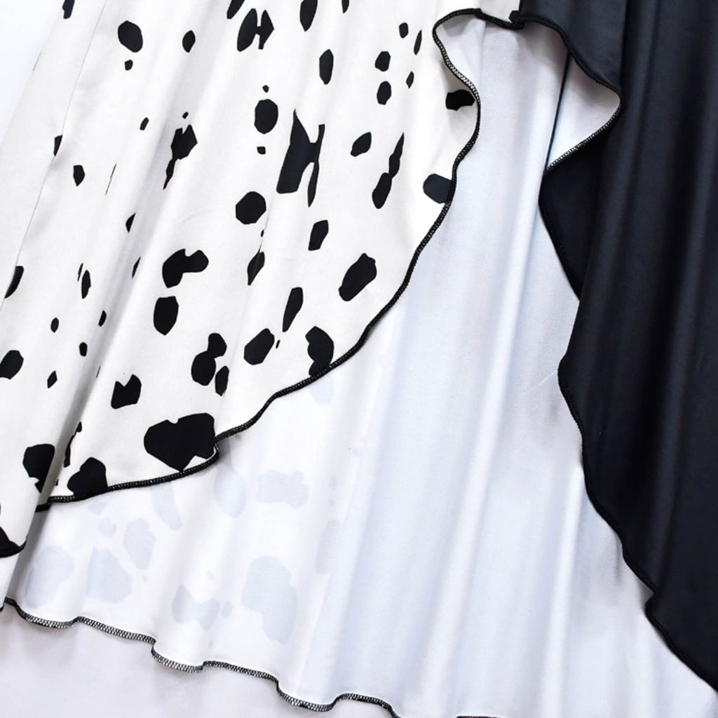 Halloween Costumes Split Color Spotted Dress Fun Outfit - Image 10