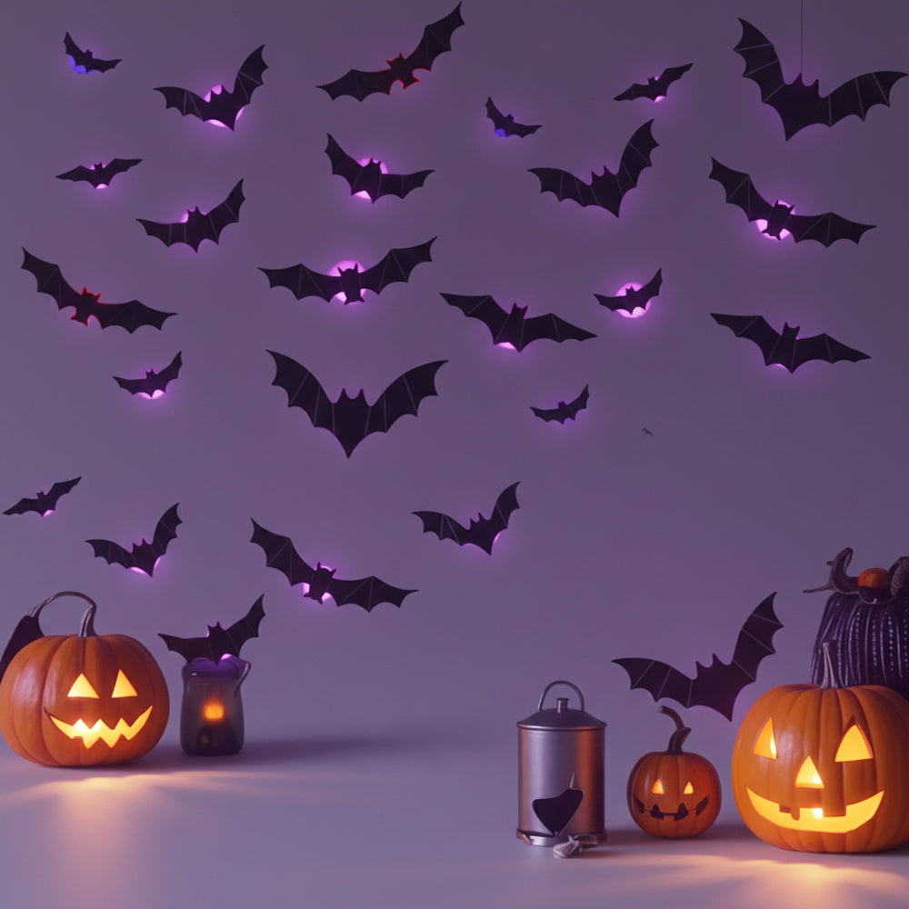 Halloween Decoration Bat Light Set Wall Accent Decor - Image 2