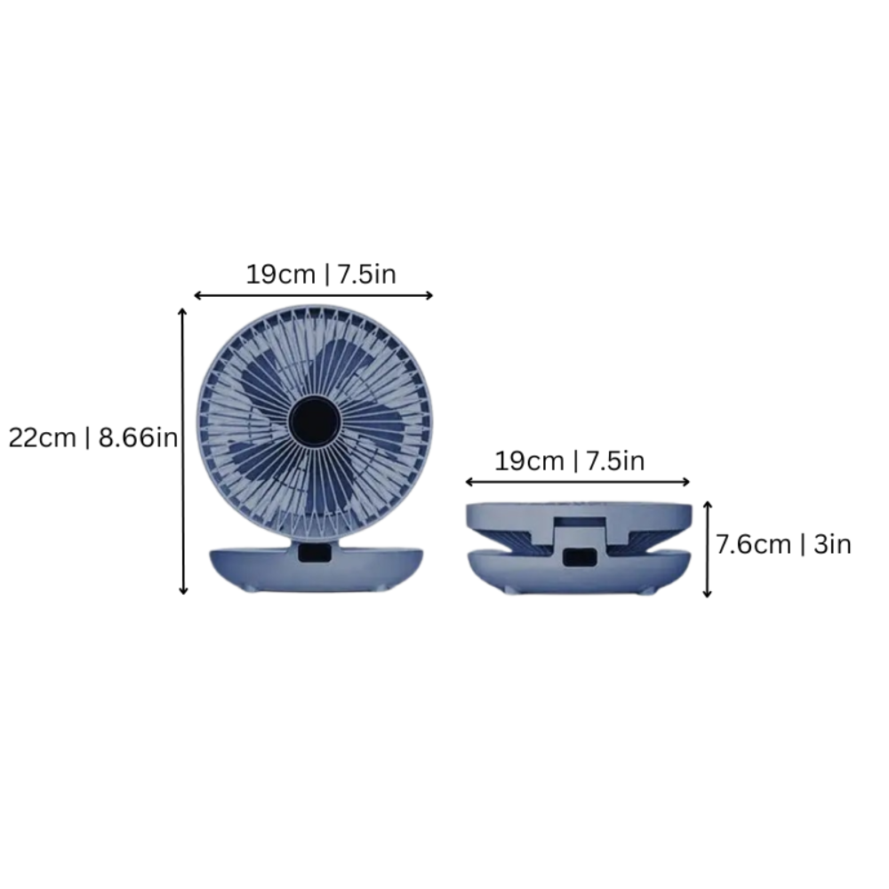 Handheld Fan - Portable Fan - Oscillating Fan - Remote Control - Image 2
