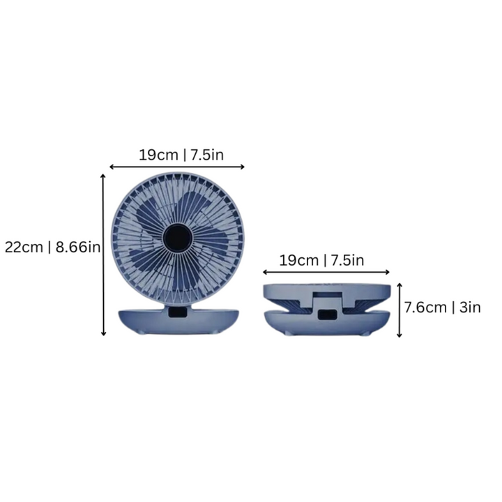 Handheld Fan - Portable Fan - Oscillating Fan - Remote Control - Image 2
