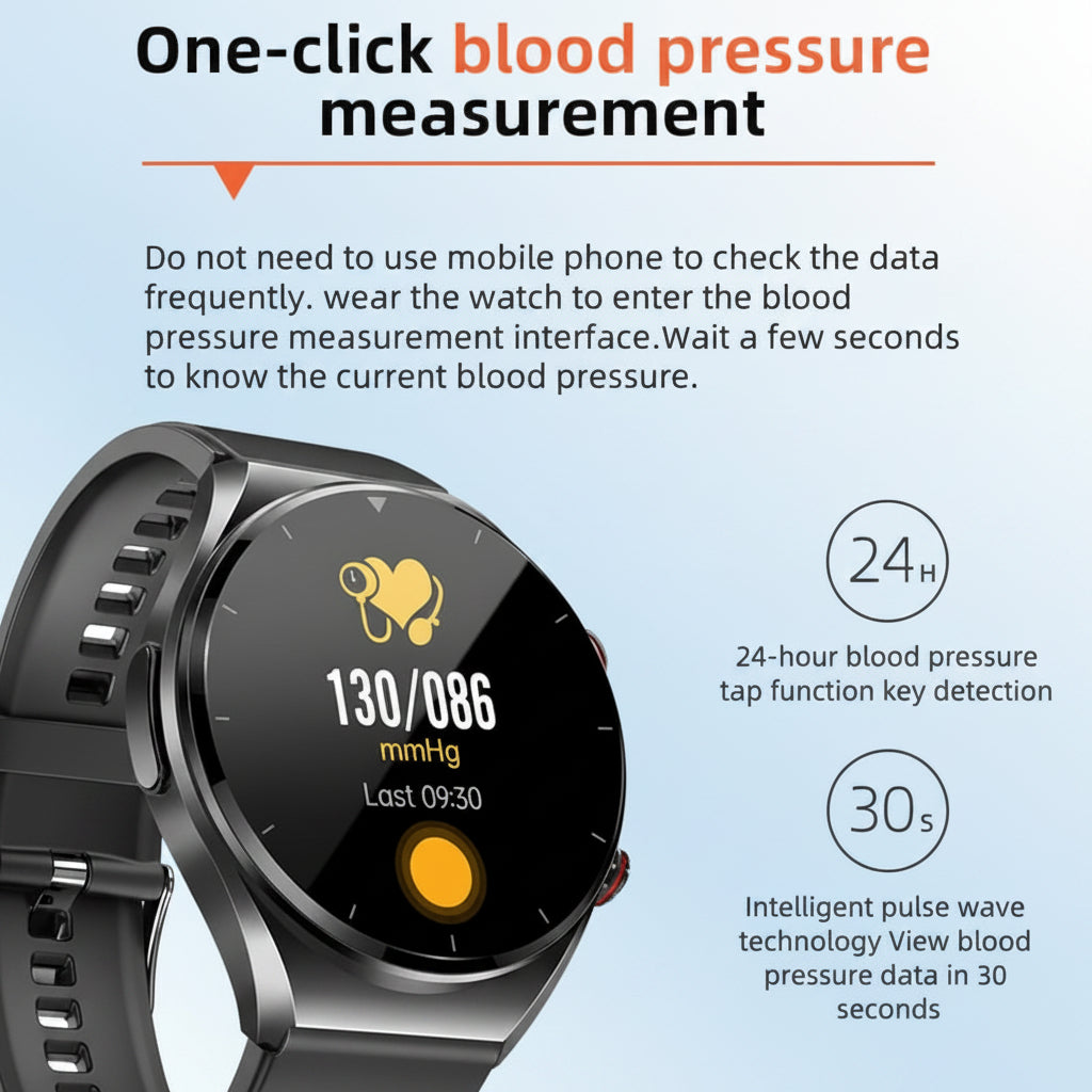 Heart Rate Monitor Watch Blood Pressure Smart Watch Blood Glucose - Image 9
