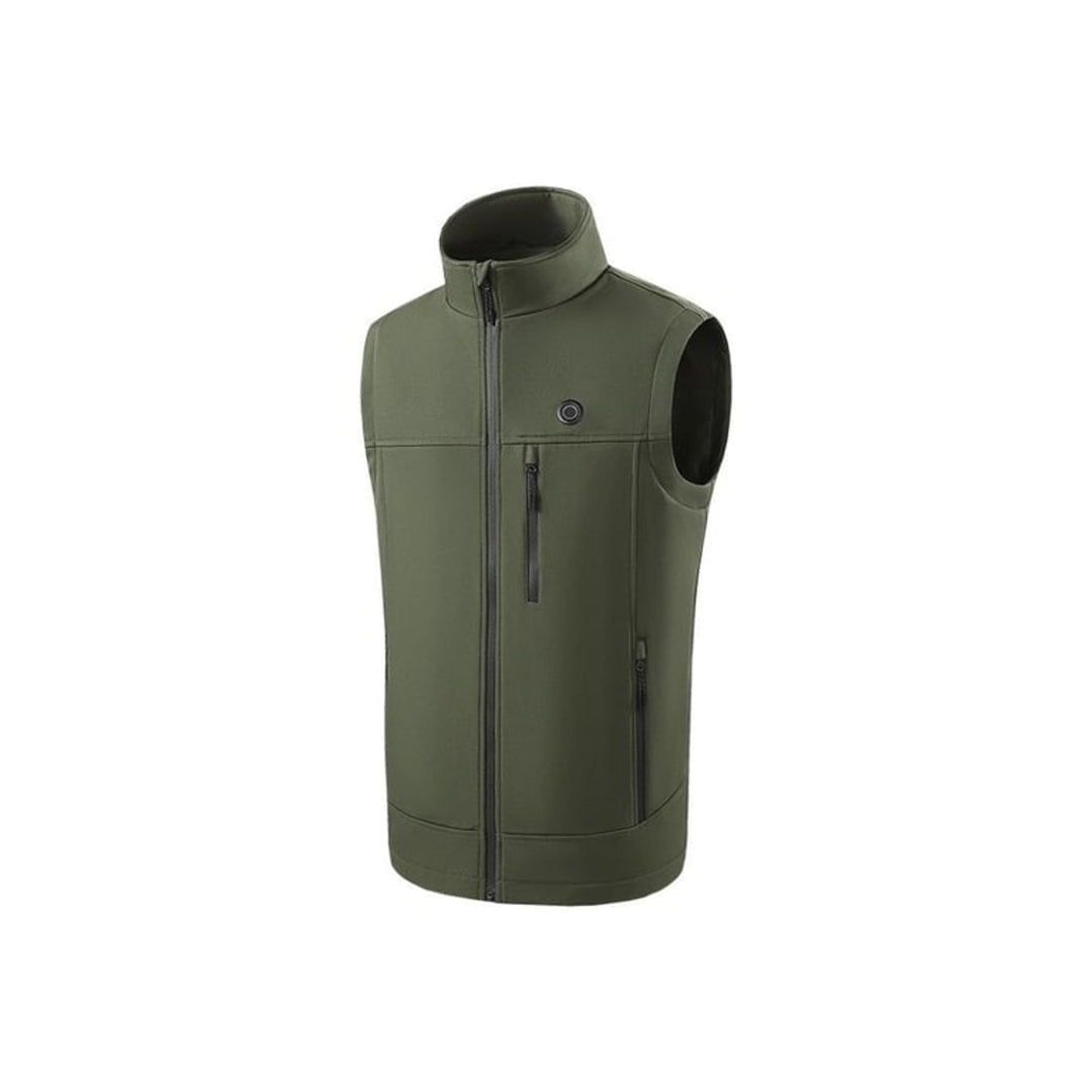 Heated Apparel Vest Full Zip Stand Collar Rechargeable USB Heating Zones - Image 8
