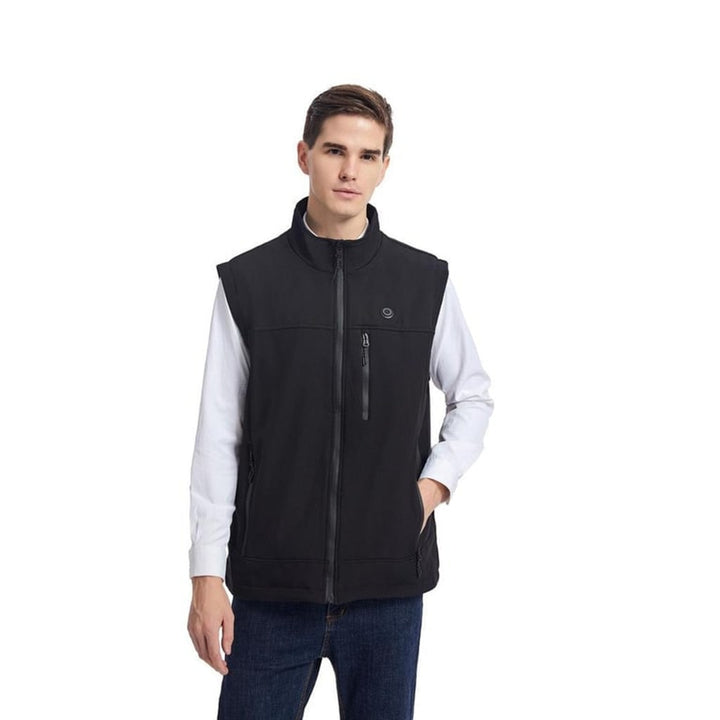 Heated Apparel Vest Full Zip Stand Collar Rechargeable USB Heating Zones - Image 7