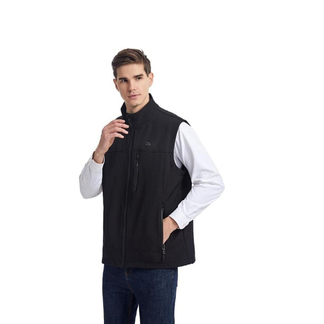 Heated Apparel Vest Full Zip Stand Collar Rechargeable USB Heating Zones - Image 5