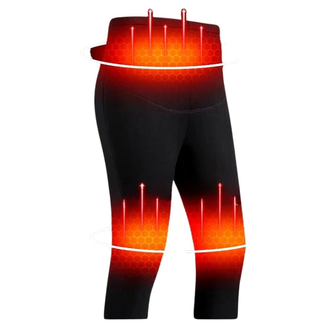 Heated Base Layer Pants Mens Thermal Underwear Long Rechargeable USB - Image 1