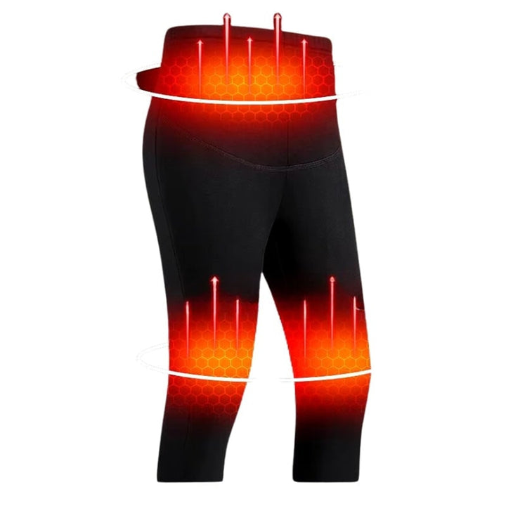 Heated Base Layer Pants Mens Thermal Underwear Long Rechargeable USB - Image 1