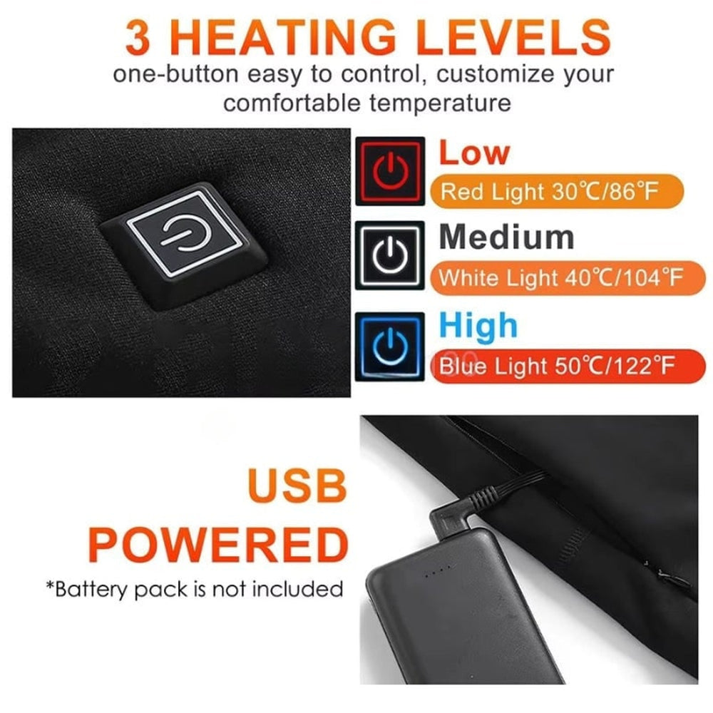 Heated Base Layer Pants Mens Thermal Underwear Long Rechargeable USB - Image 2