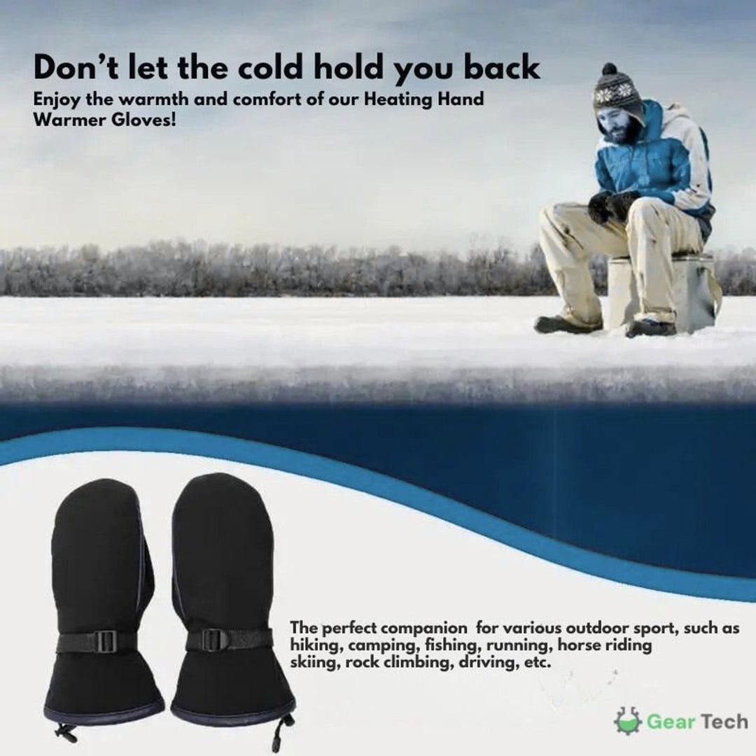 Heated Gloves Warming Winter Rechargeable USB Mittens With Visible Heating Elements - Image 5