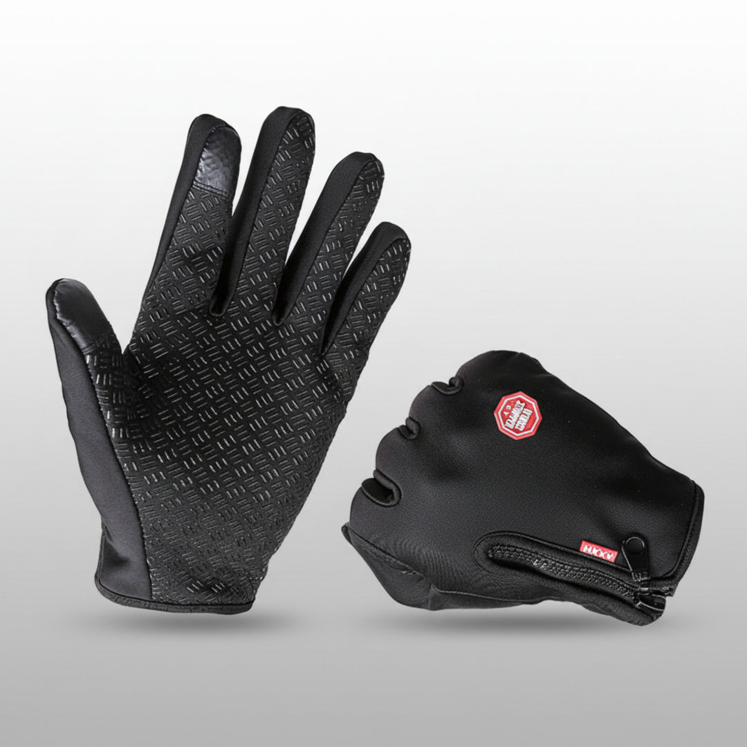 Heated Gloves Winter Touchscreen Fingertips Textured Palms Zipper Pocket For Cycling Skiing - Image 9