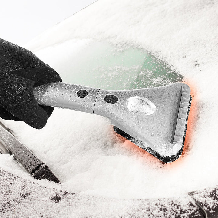 Heated Ice Scraper With Built-in LED Light And 12V Power Cord For Car Windshield Snow Removal - Image 1
