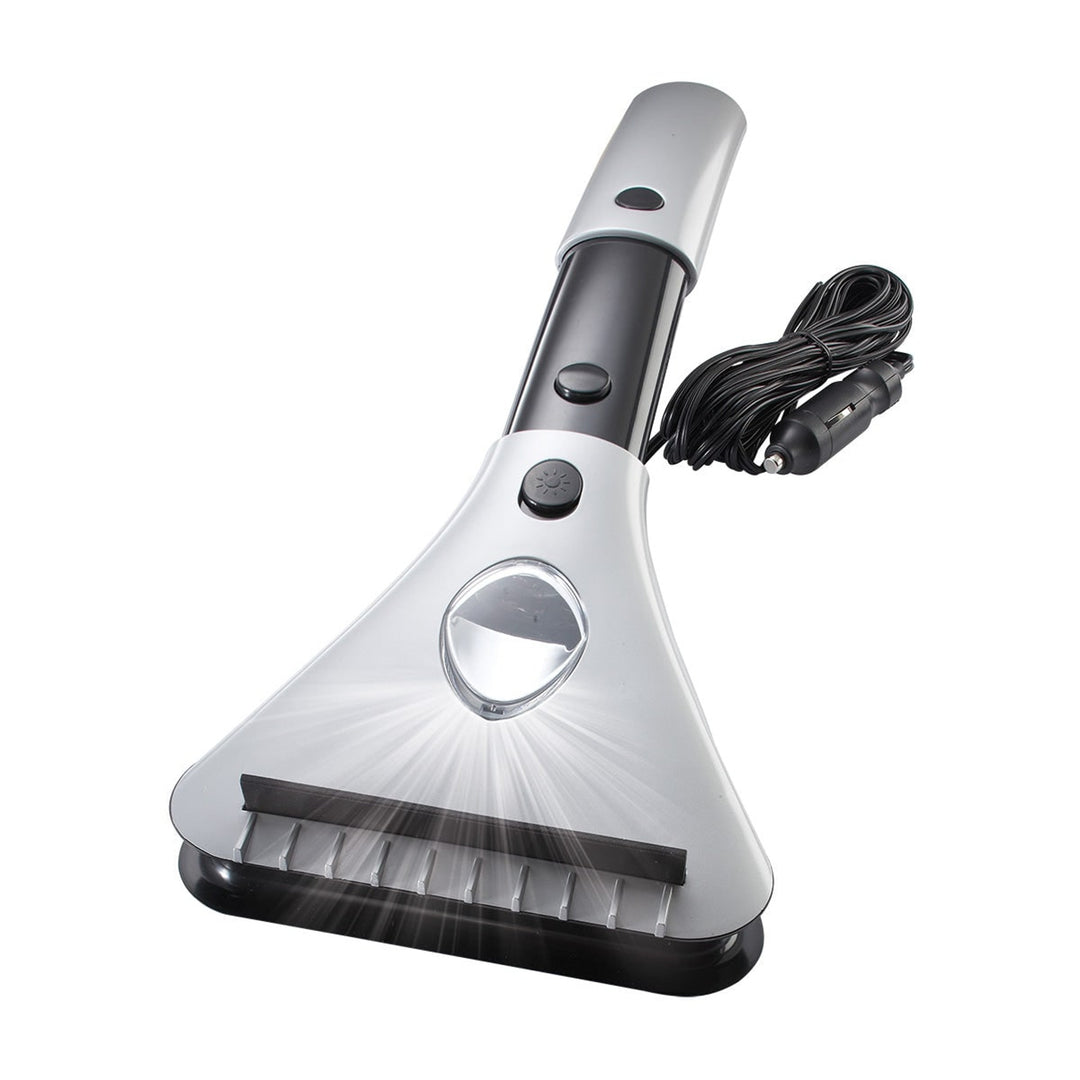 Heated Ice Scraper With Built-in LED Light And 12V Power Cord For Car Windshield Snow Removal - Image 2