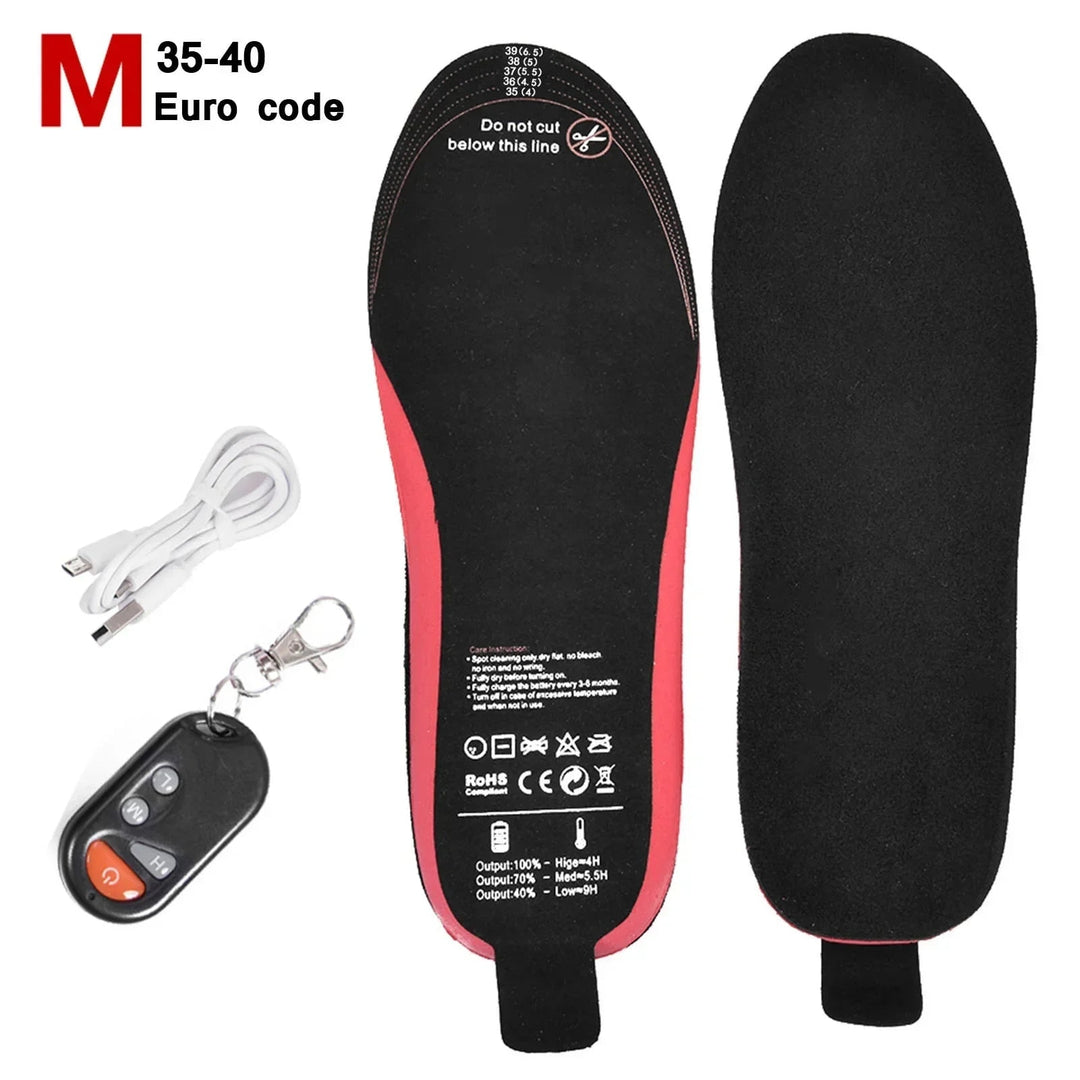 Heated Insoles Rechargeable Foot Warmers With Remote Control Trim To Fit For Outdoor Winter Use - Image 7
