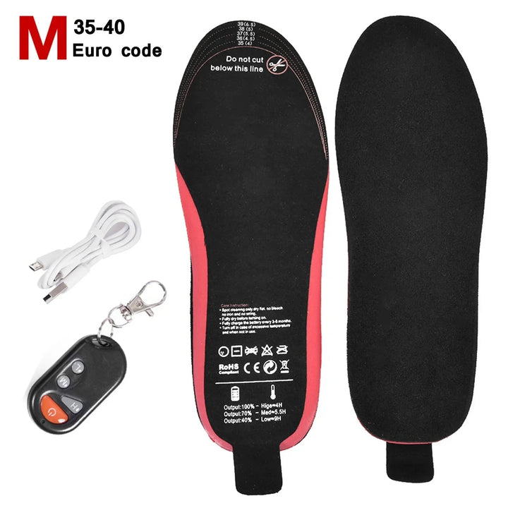 Heated Insoles Rechargeable Foot Warmers With Remote Control Trim To Fit For Outdoor Winter Use - Image 7