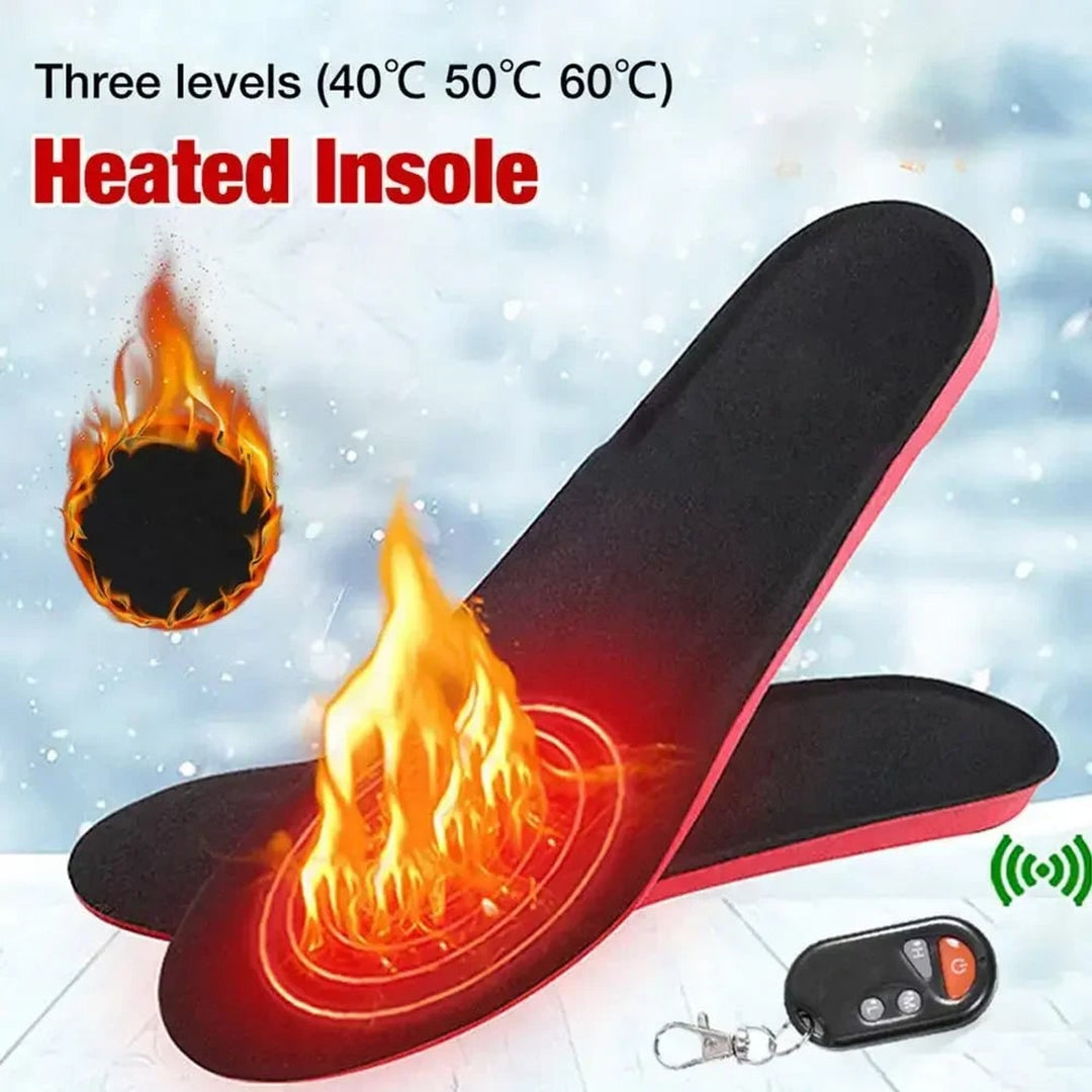 Heated Insoles Rechargeable Foot Warmers With Remote Control Trim To Fit For Outdoor Winter Use - Image 3