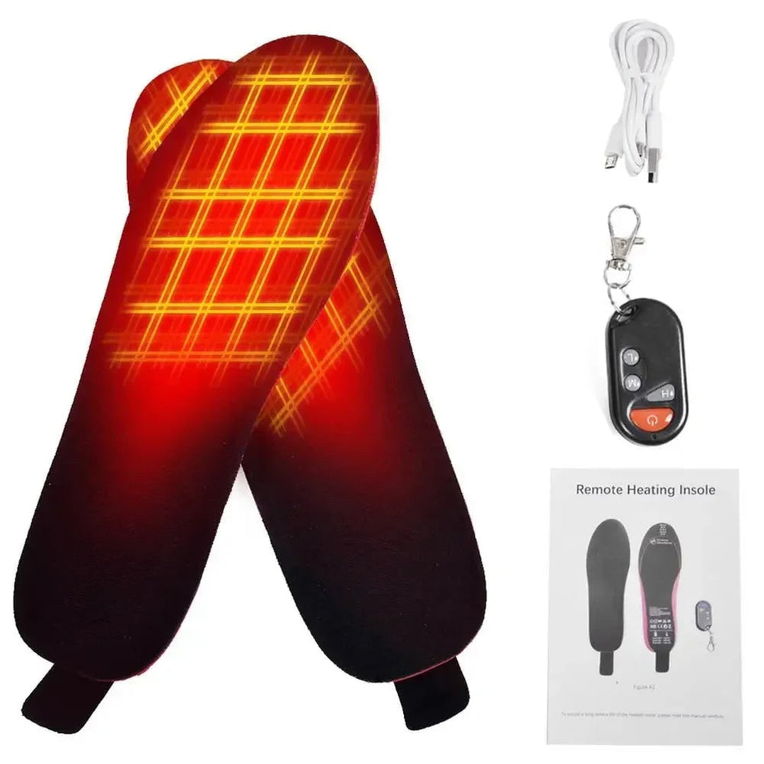 Heated Insoles Rechargeable Foot Warmers With Remote Control Trim To Fit For Outdoor Winter Use - Image 4